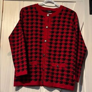 Women’s Red/Black Pasha Crewneck Sweater